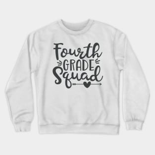 Fourth Grade Squad Funny Kids School Back to School Crewneck Sweatshirt